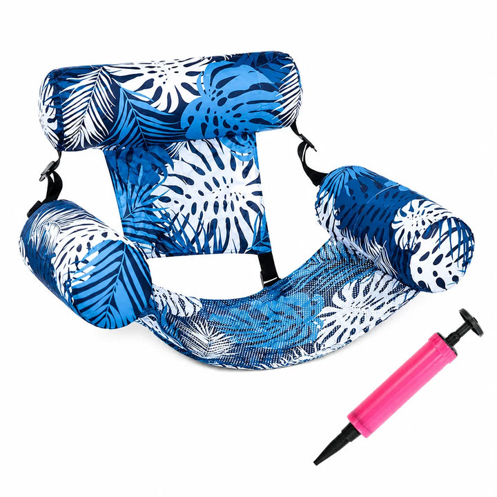 Fauteuil flottant coloris Océan Bora avec pompe incluse